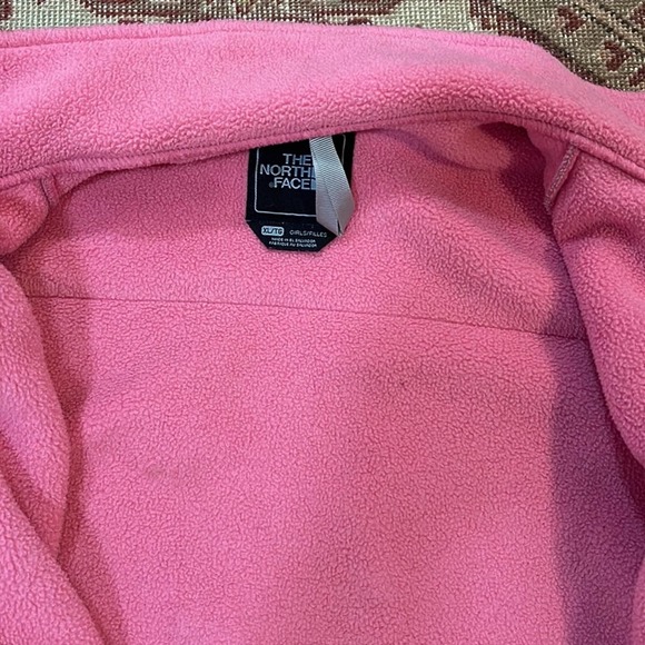 The north face girls XL Colorblock pink grey fleece zip up - Picture 4 of 5